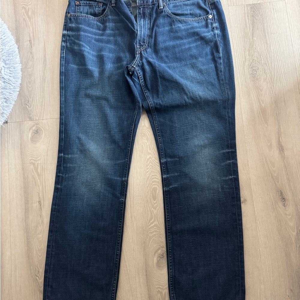 Bonobos Men's Straight Jeans in Dark Blue Wash